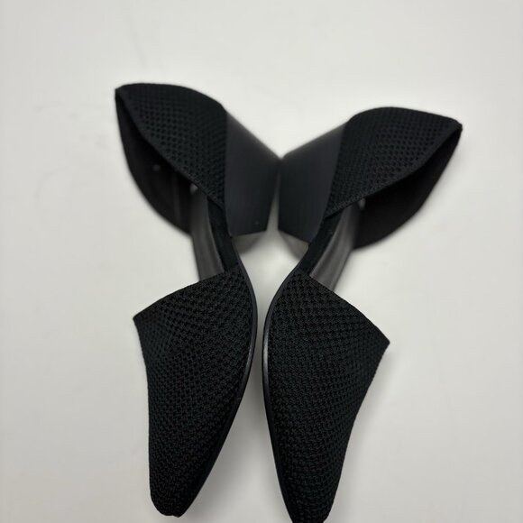Eileen Fisher Lily D' Orsay Pumps Black Stretch Fabric Slip On Heel Shoes Sz 6.5 - Picture 8 of 10